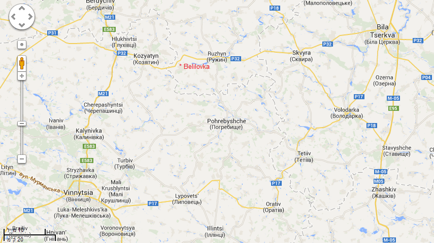 Belilovka Ukraine Map 2