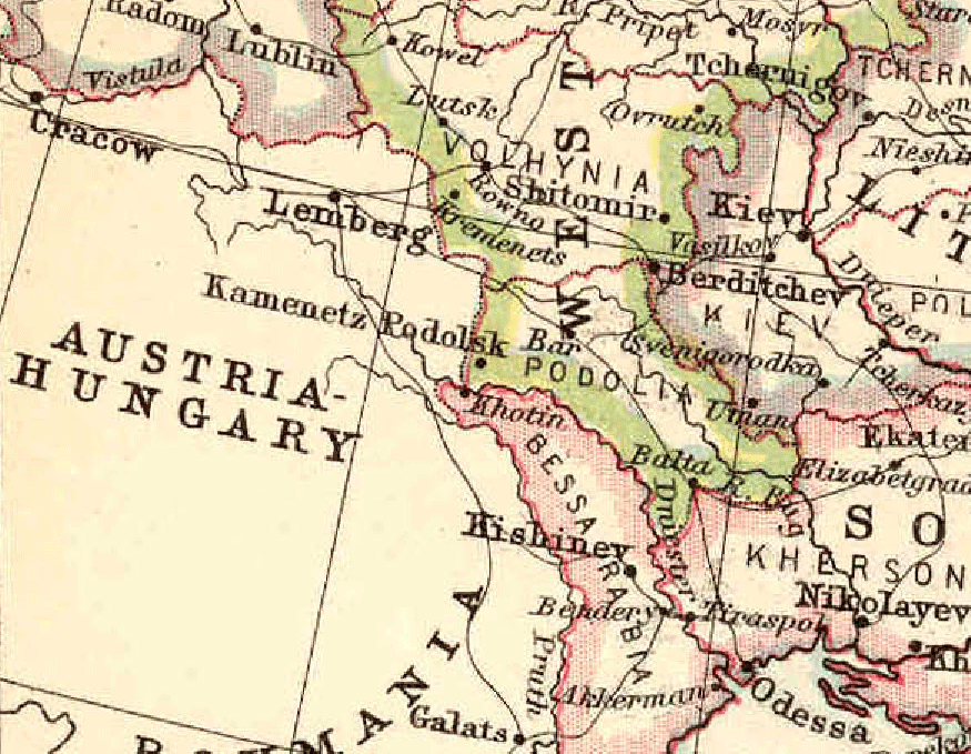 Excerpt
                from 1887 Russia in Europe map