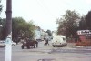 View down the main street looking from the former ghetto into the center of town