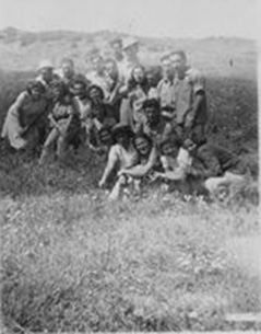 Abraham Banai & friends, 1946