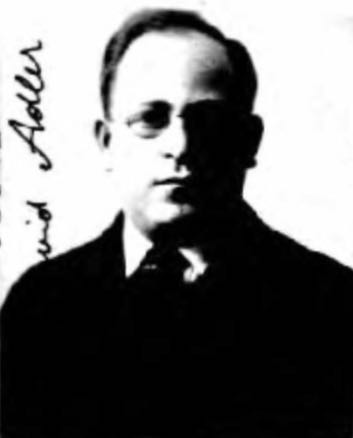 David Adler's
                        passport photo