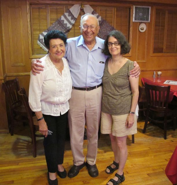 Barbara, Ken and Joy at Ukrainian
                                East Village Restaurant.