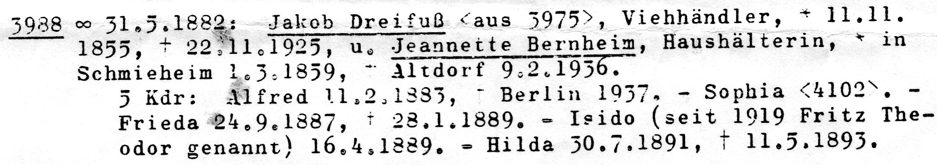 Ortssippenbucher Example