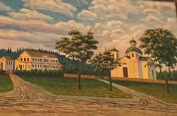 The Branicki estate on canvas. Photo by Dan Herverd, 2014.