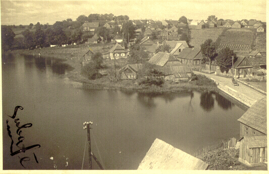 View of Subate in the 1920's. Photo courtesy Mike Getz.