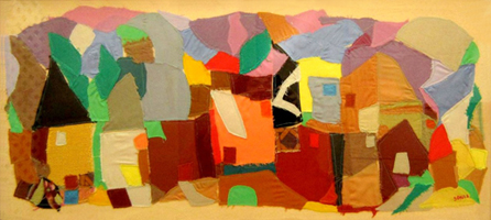 "Kasrilevke" fabric collage