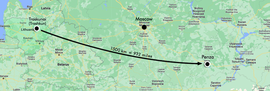 map of Penza
