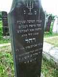 Rachel (Roza) bat Avruhom Peretz HaLevi MENDLOVITS d. 4 Adar II 5703 (11 March 1943) Age: 54; Wife of Yakov (Jakab); Mothers name: Blima KLEIN Uzhhorod-Section-4-tstone-0969