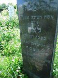Leah (Leni) bat Dov SCHLESINGER d. 12 Nisan 5701 (9 April 1941) Age: 72; Wife of Yakov (Jakab); Mothers name: Miriam MANDEL Uzhhorod-Section-4-tstone-1285