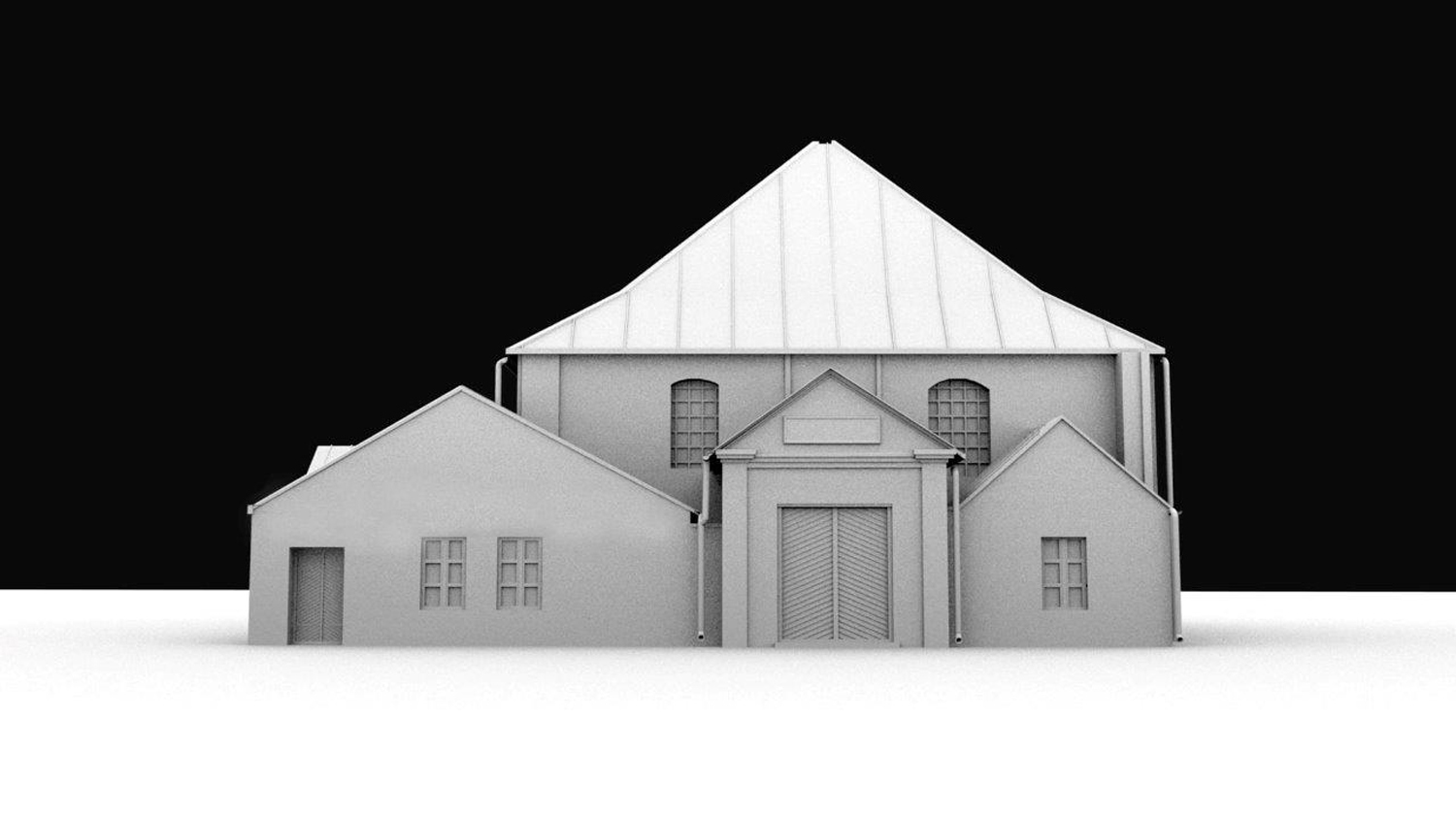 A computer rendering of what the Dukla synagogue would have
looked like: