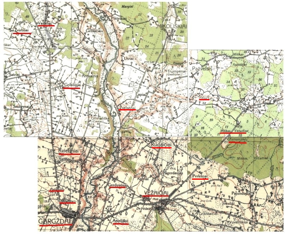 places mentioned in text