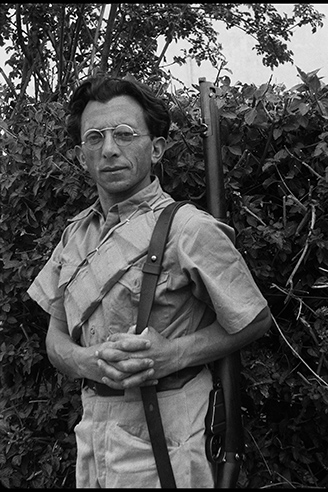 A Kfar Saba Resident Guarding Nearby Kalmania Farm, June 1932