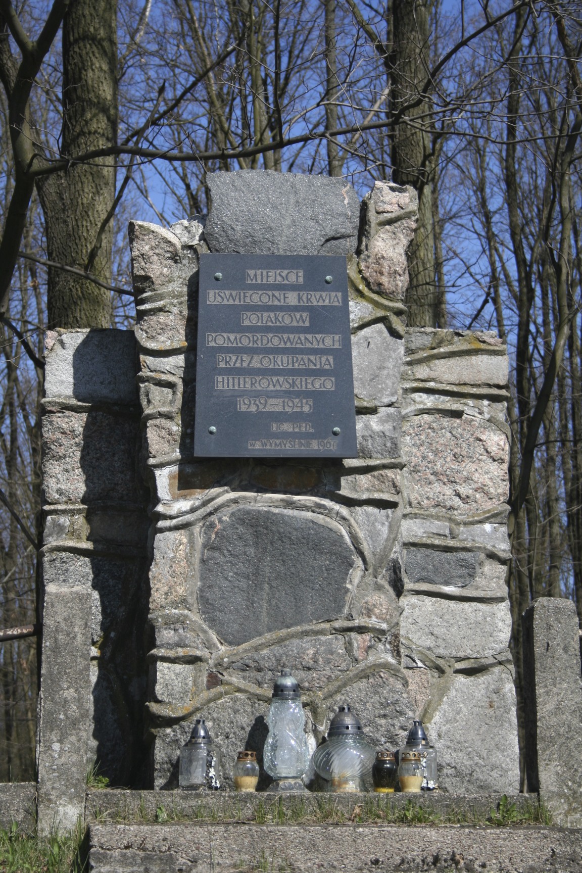 Plaque on
                          road