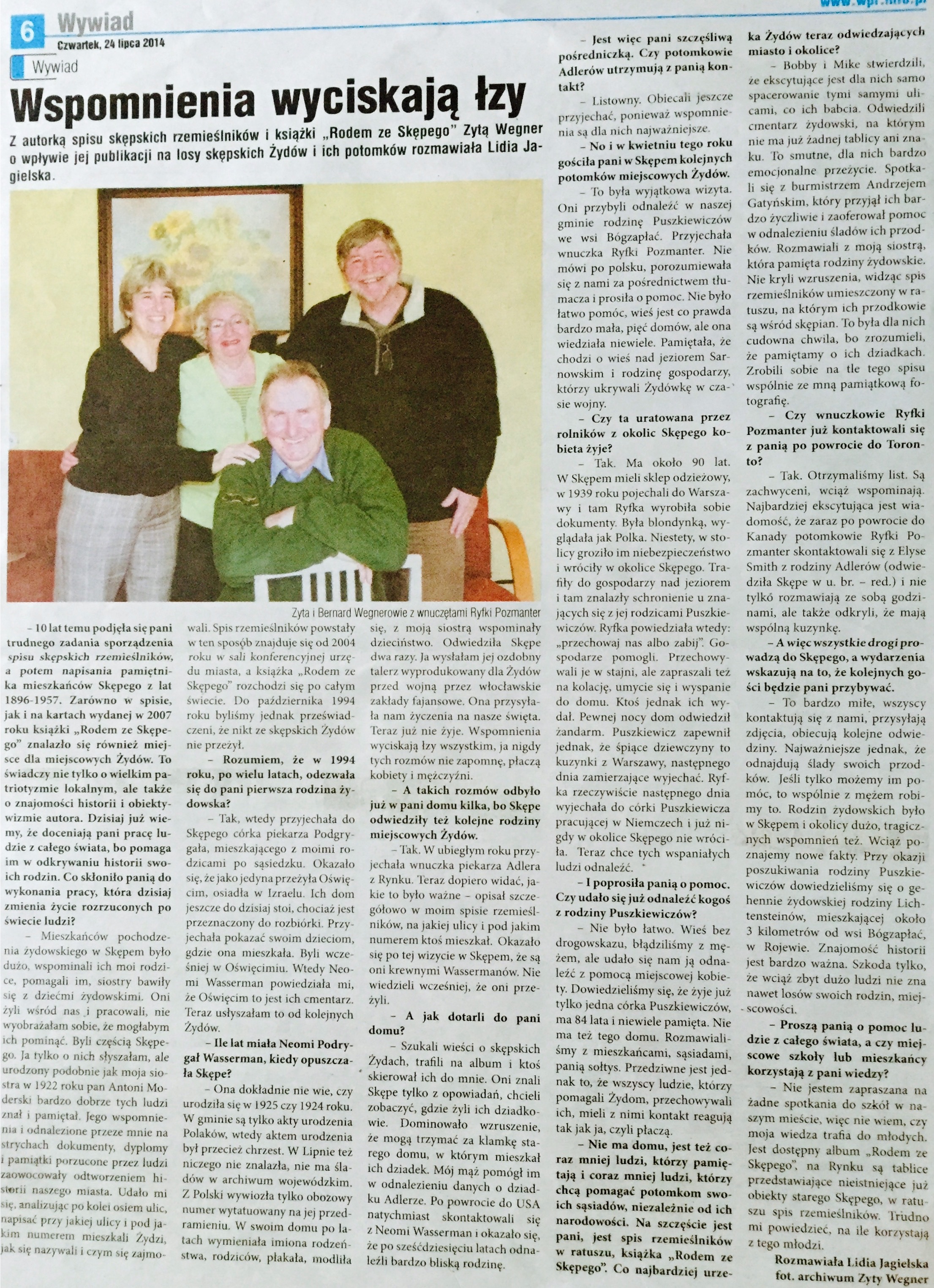 Zyta--newspaper
                                interview