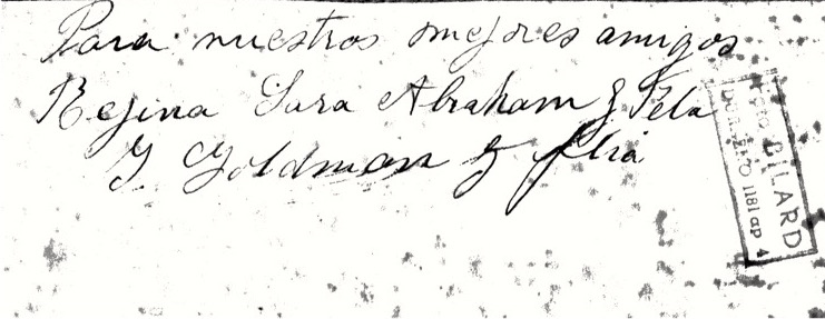 Back of
                                            postcard