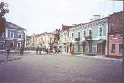 Kosciusko street (view from the church). Pilsudski Boys High School on left.