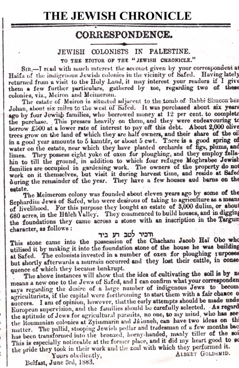 Jewish Chronicle 1883