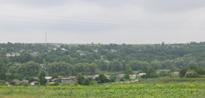 Zhabokrych from hills north of town